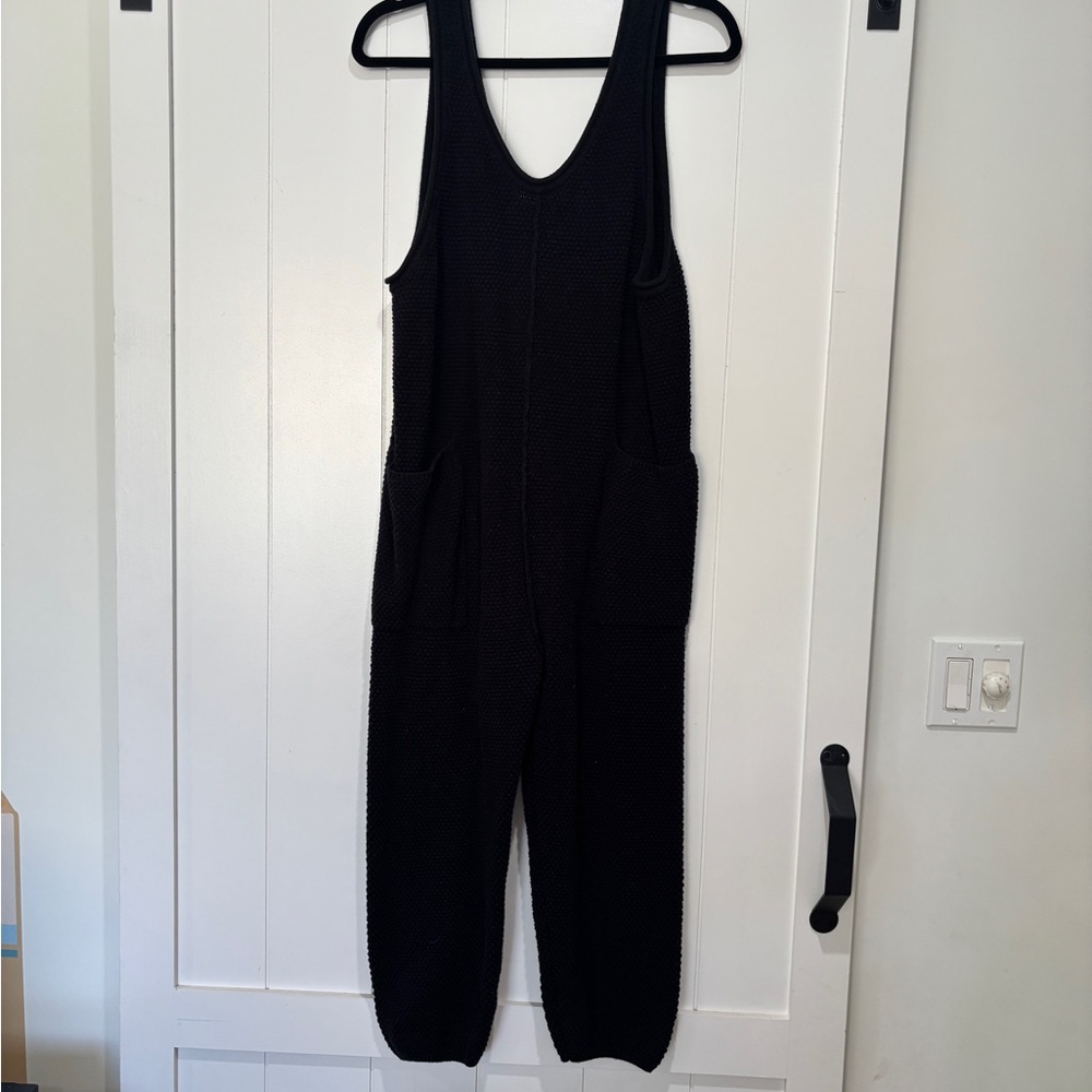 Free People Black Relaxed Jumpsuit